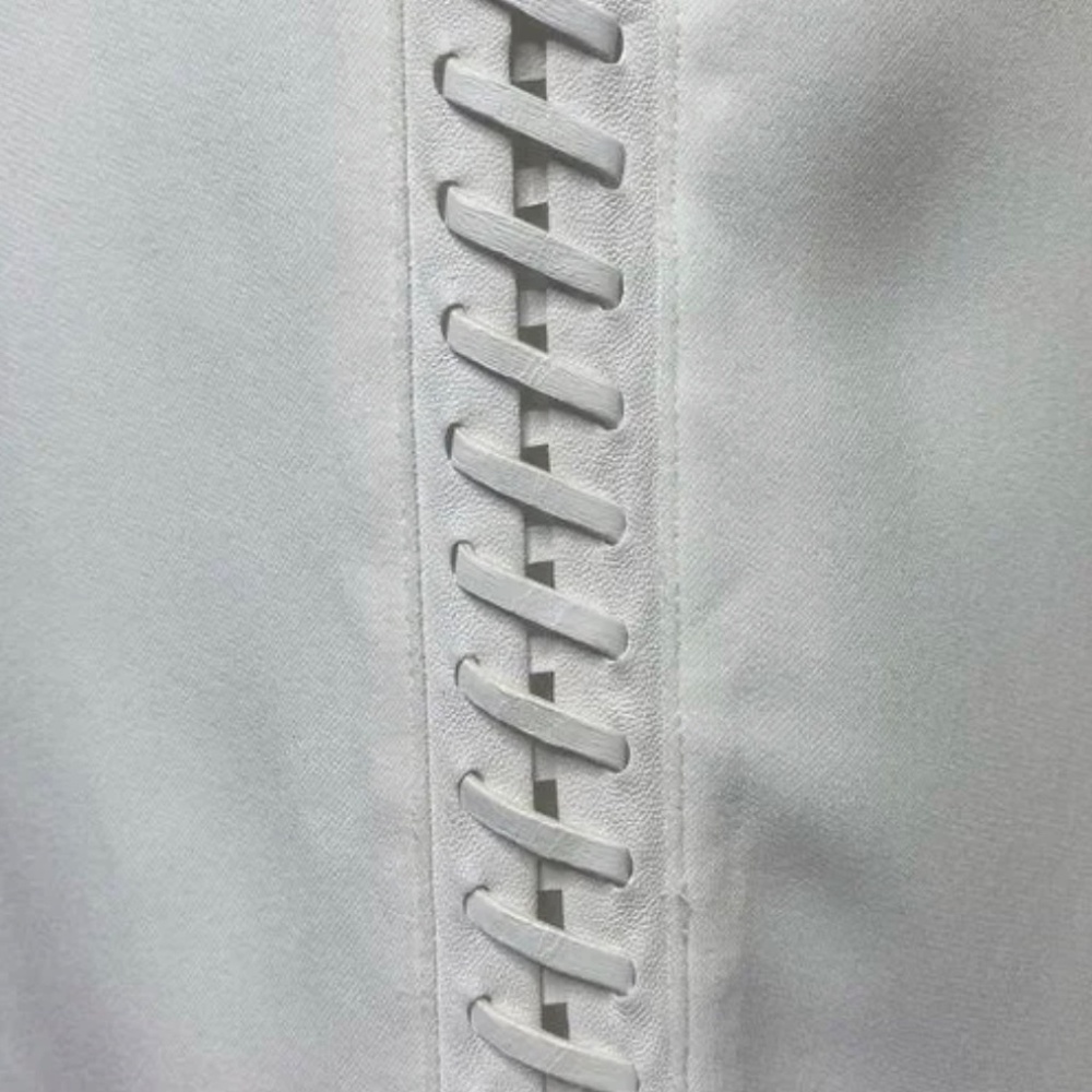 Ralph Lauren 'Resort 2015 Lamb Leather Lace Side Fianna Pencil Skirt - Picture 4 of 9